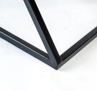 TimberTaste Metal Black Finish End Side Table Corner Table